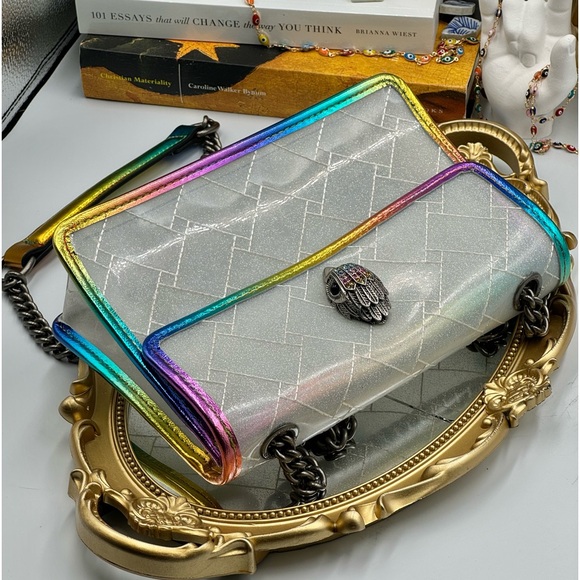 🆕 KURT GEIGER LONDON 🧿 NWOT Vinyl Medium Kensington Convertible Crossbody Bag - Picture 7 of 14